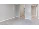This bedroom features neutral walls, carpet flooring, and a closet at 4860 Nara Vista Way # 104, Las Vegas, NV 89103