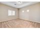This bedroom has neutral walls, carpet flooring, and window with shutters at 741 Flowing Meadow Dr, Henderson, NV 89014