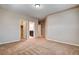 Bedroom featuring neutral walls, carpet flooring and access to bathroom at 741 Flowing Meadow Dr, Henderson, NV 89014