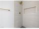 Close-up of a contemporary shower showcasing a decorative tiled niche at 8032 Deep Stone Ave, Las Vegas, NV 89149
