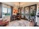 Bright office featuring a modern chandelier and unique decor at 8121 Russell Creek Ct, Las Vegas, NV 89139