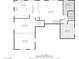 Main level floor plan featuring living spaces: living room, kitchen, dining, and bedroom at 827 Happy Sparrow Ave, Henderson, NV 89052