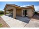 Spacious stamped concrete patio with covered area at 854 Santa Maria Way, Mesquite, NV 89027