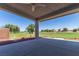 This covered patio offers views of the golf course and community at 1195 Golf Club Dr, Laughlin, NV 89029