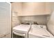 Laundry room with modern washer and dryer at 201 Teller St, Henderson, NV 89074