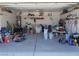 Spacious garage with ample storage and room for multiple vehicles or projects at 2211 Chipplegate Way, North Las Vegas, NV 89032