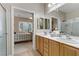 Open bathroom offering double sinks, light-colored countertops, and a shower at 2537 Nashira St, Henderson, NV 89044