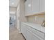 Hallway view featuring built in cabinets with a counter at 404 Lost Horizon Ave, Henderson, NV 89002