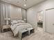 Well-lit bedroom with plush carpeting and comfortable bedding at 515 Serenity Point Dr, Henderson, NV 89012