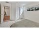 Bright, airy bedroom with closet, mountains art and neutral color palette at 520 Blackbird Knoll Ct, North Las Vegas, NV 89084