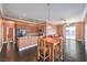 Dining area with access to the kitchen and view of the living room at 5528 Stone Lagoon St, North Las Vegas, NV 89031
