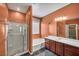 Bathroom featuring shower, bathtub and and sinks at 5992 Quintillion Ave, Las Vegas, NV 89122
