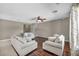 Cozy living room with wood floors and neutral paint at 5992 Quintillion Ave, Las Vegas, NV 89122