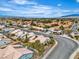 A suburban street view showing single-Gathering homes with well-kept lawns and various landscaping designs at 6405 Break Point Ave, Las Vegas, NV 89130