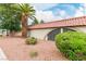 Attractive single-story home with an archway entrance and drought-resistant landscaping including a mature palm tree at 848 Hedge Way # 5, Las Vegas, NV 89110
