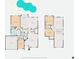 Detailed floor plan showcasing the layout of the home including bedrooms, kitchen, living areas, and outdoor swimming pool at 8612 Chiquita Dr, Las Vegas, NV 89128