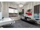 This home office boasts a modern desk, stylish seating, and large windows offering scenic views at , Las Vegas, NV 89135