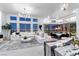 Open-concept living room features large windows with city views, modern lighting, and sleek finishes at , Las Vegas, NV 89135