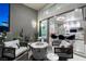Outdoor patio with comfortable seating, a fire pit and views to indoor dining at , Las Vegas, NV 89135