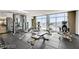 Beautiful gym with lots of light and great cityscape views from all different exercise machines at 150 Las Vegas Blvd # 1004, Las Vegas, NV 89101