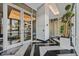 Elegant lobby with glass doors, designer tiling, and stylish decor elements create a welcoming entrance at 150 Las Vegas Blvd # 1004, Las Vegas, NV 89101