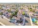 Scenic aerial view of the community showcasing mature landscaping and charming homes at 155 Fallon Dr, Henderson, NV 89074