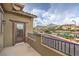 Balcony view overlooking the neighborhood pool and community at 173 Petaluma Valley Dr, Las Vegas, NV 89138