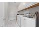 Well-equipped laundry room with modern washer, dryer, and ample storage space at 1912 Summer Pine Ct # 102, Las Vegas, NV 89134