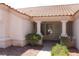Inviting front entrance features decorative pillars and well-maintained landscaping at 3001 Anna Bay Dr, Las Vegas, NV 89134