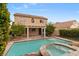 Backyard oasis featuring a sparkling pool and patio area at 3217 Harbor Vista St, Las Vegas, NV 89117