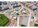 Overhead perspective of community playground and green space with walking paths at 4039 Beech Fern Ave, North Las Vegas, NV 89084