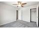 Neutral bedroom with plush gray carpet and white closet at 4039 Beech Fern Ave, North Las Vegas, NV 89084