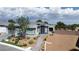 Aerial shot of a modern home showcasing its landscaping and exterior design at 5095 E Long Leaf Ct, Pahrump, NV 89061