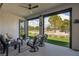 Covered patio featuring comfortable seating and views of the landscaped backyard at 5095 E Long Leaf Ct, Pahrump, NV 89061