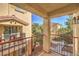 View from condo balcony with decorative railings and view of neighboring building at 5950 Barbosa Dr # 8, North Las Vegas, NV 89031