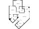 Floorplan view showing layout of bedrooms, bathrooms, living room, kitchen, and balcony at 7119 S Durango Dr # 211, Las Vegas, NV 89113