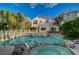 Inviting backyard pool and spa provide a private retreat for relaxation and outdoor enjoyment at 9772 Galahad Point Ct, Las Vegas, NV 89147