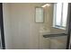Modern bathroom featuring a glass-enclosed shower with sleek hardware and fixtures at 1805 Amboy Dr, Las Vegas, NV 89108