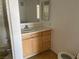 Bathroom with a vanity, sink, mirror, and a toilet at 1830 N Pecos Rd # 252, Las Vegas, NV 89115