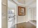 Hallway leading to a bedroom and patio with views of the city at 2777 Paradise Rd # 2001, Las Vegas, NV 89109