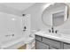 Updated bathroom with stylish fixtures, vanity, and tub-shower combo at 2964 Juniper Hills Blvd # 104, Las Vegas, NV 89142