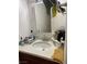 Bathroom with countertop, mirror, and sink at 4017 Edgeford Pl, Las Vegas, NV 89102