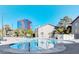 Community pool with city views, landscaping and architecture. Great for relaxation at 4200 S Valley View Blvd # 3053, Las Vegas, NV 89103