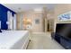 Spacious main bedroom with access to the ensuite bathroom and walk in closet at 522 Via Ventana Dr, Mesquite, NV 89027