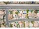 A wide angle aerial view of the home and the neighborhood at 747 Canyon Crest Dr, Las Vegas, NV 89123