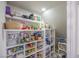 Organized pantry features multiple shelves for ample storage of food items and household goods at 747 Canyon Crest Dr, Las Vegas, NV 89123