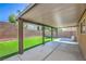 Backyard patio with manicured artificial lawn creating a relaxing outdoor space for enjoyment at 10072 Pelham Park Ave, Las Vegas, NV 89148