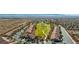 Aerial view of a golf course community with mature landscaping and single-story homes at 1187 Mohave Dr, Mesquite, NV 89027