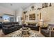 Comfortable living room with vaulted ceilings and plenty of natural light at 1187 Mohave Dr, Mesquite, NV 89027