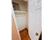 A look inside of the closet, with shelf and metal rod for hanging clothes at 1318 Pine Terrace Ct, North Las Vegas, NV 89031